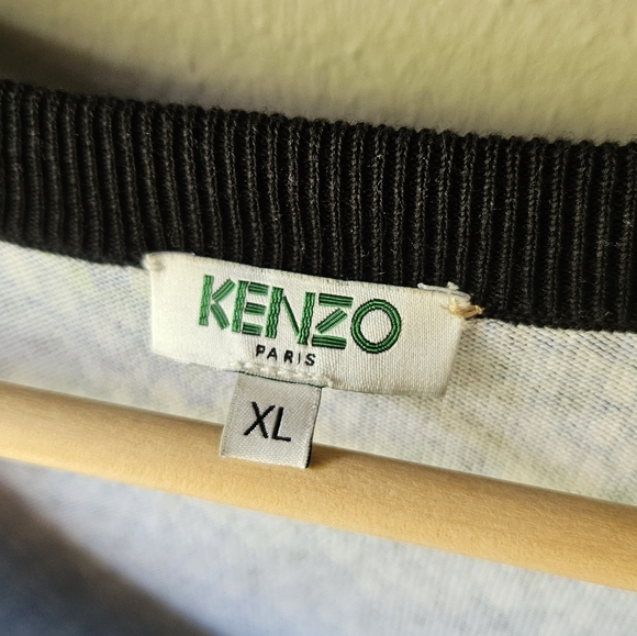 Kenzo Paris Snake Print Fit and Flare Knit Dress Size XL - Picture 3 of 9